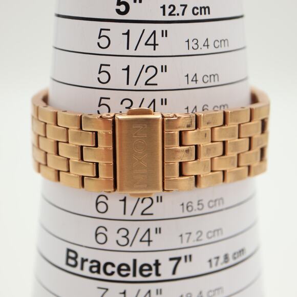 Nixon The Porter Rose Gold Tone 40mm Dress Watch 6" Bracelet with New Battery - Picture 4 of 12